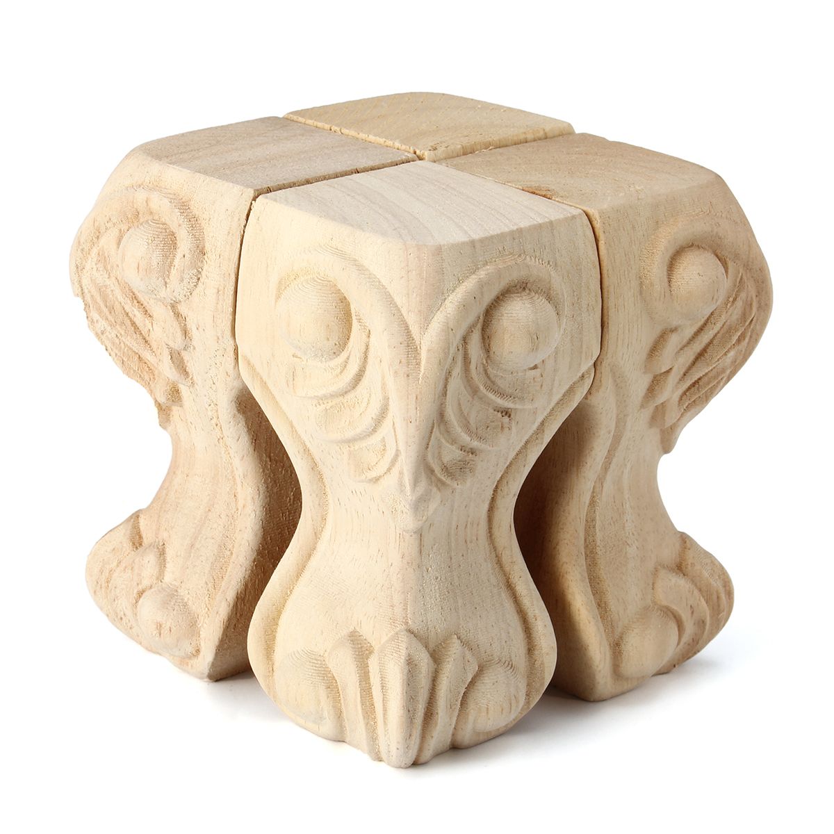 4Pcs-1015cm-European-Solid-Wood-Carving-Furniture-Foot-Legs-Unpainted-Table-Cabinet-Feets-1322663