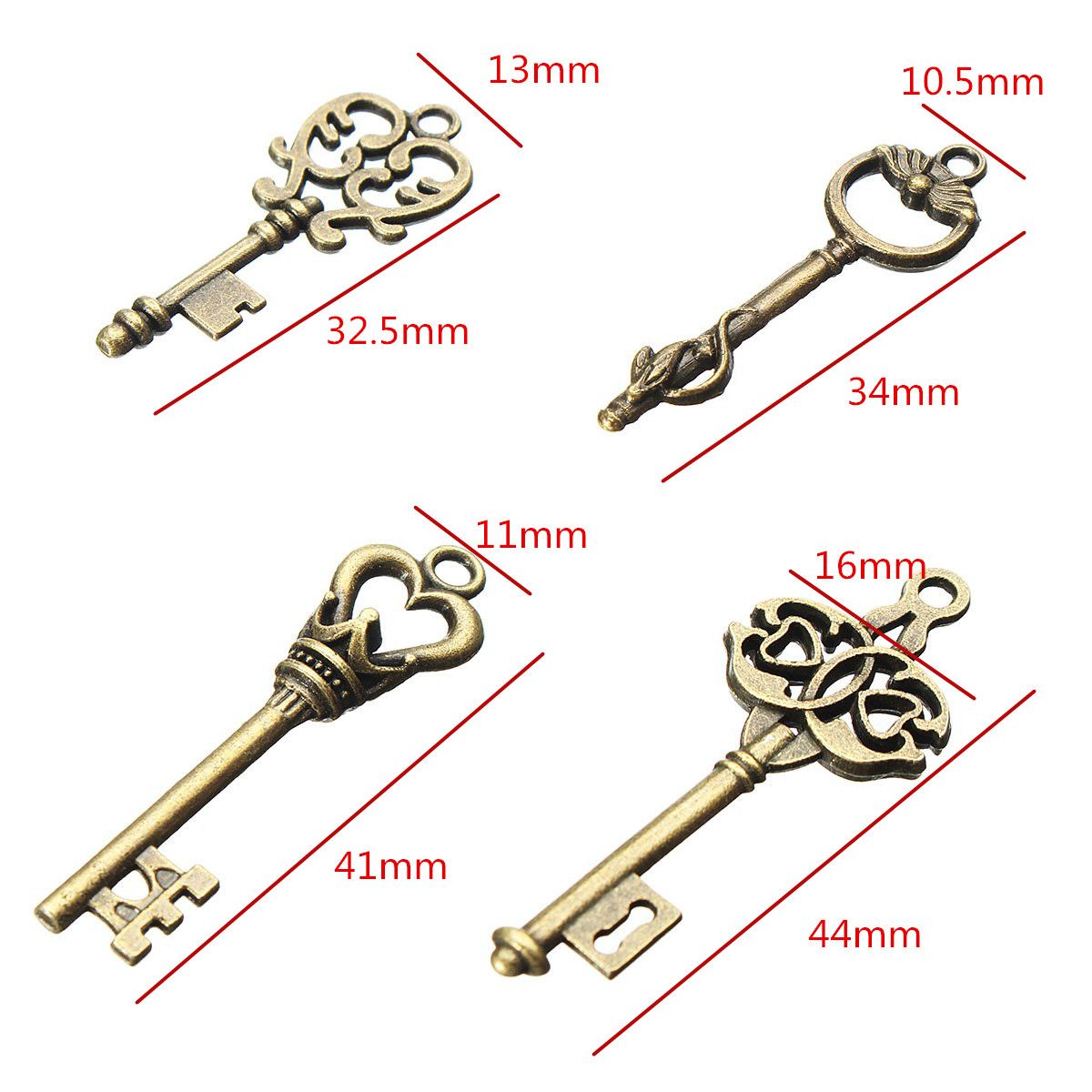 4Pcs-Vintage-Bronze-Key-For-Pendant-Necklace-Bracelet-DIY-Handmade-Accessories-Decoration-1192633