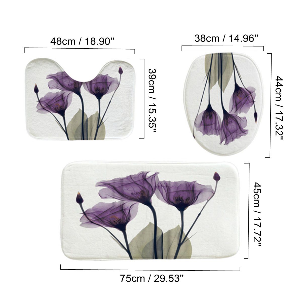 4Pcs-Waterproof-Home-Bathroom-Bath-Mat-Set-Anti-Slip-Rugs-Toilet-Lid-Cover-Shower-Curtain-1526083