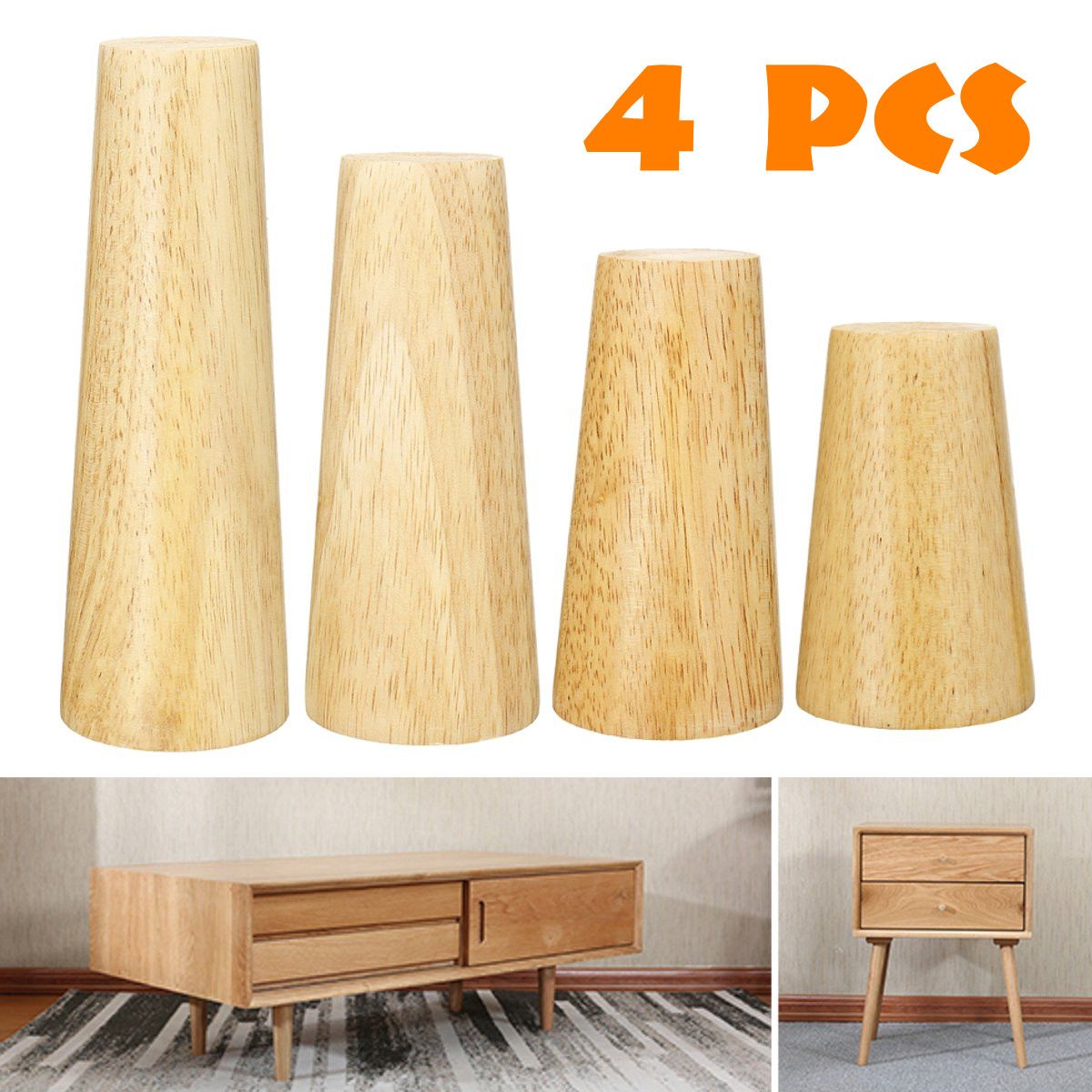 4PcsSet-Solid-Wooden-Cone-Angled-Furniture-Legs-Kit-Sofa-Table-Chair-Stool-Part-Leg-Support-1631830