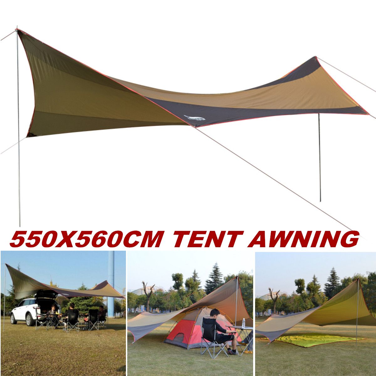 5-8-Person-Waterproof-Car-Side-Awning-Rooftop-Tent-Sun-Shade-SUV-Canopy-Outdoor-1569967
