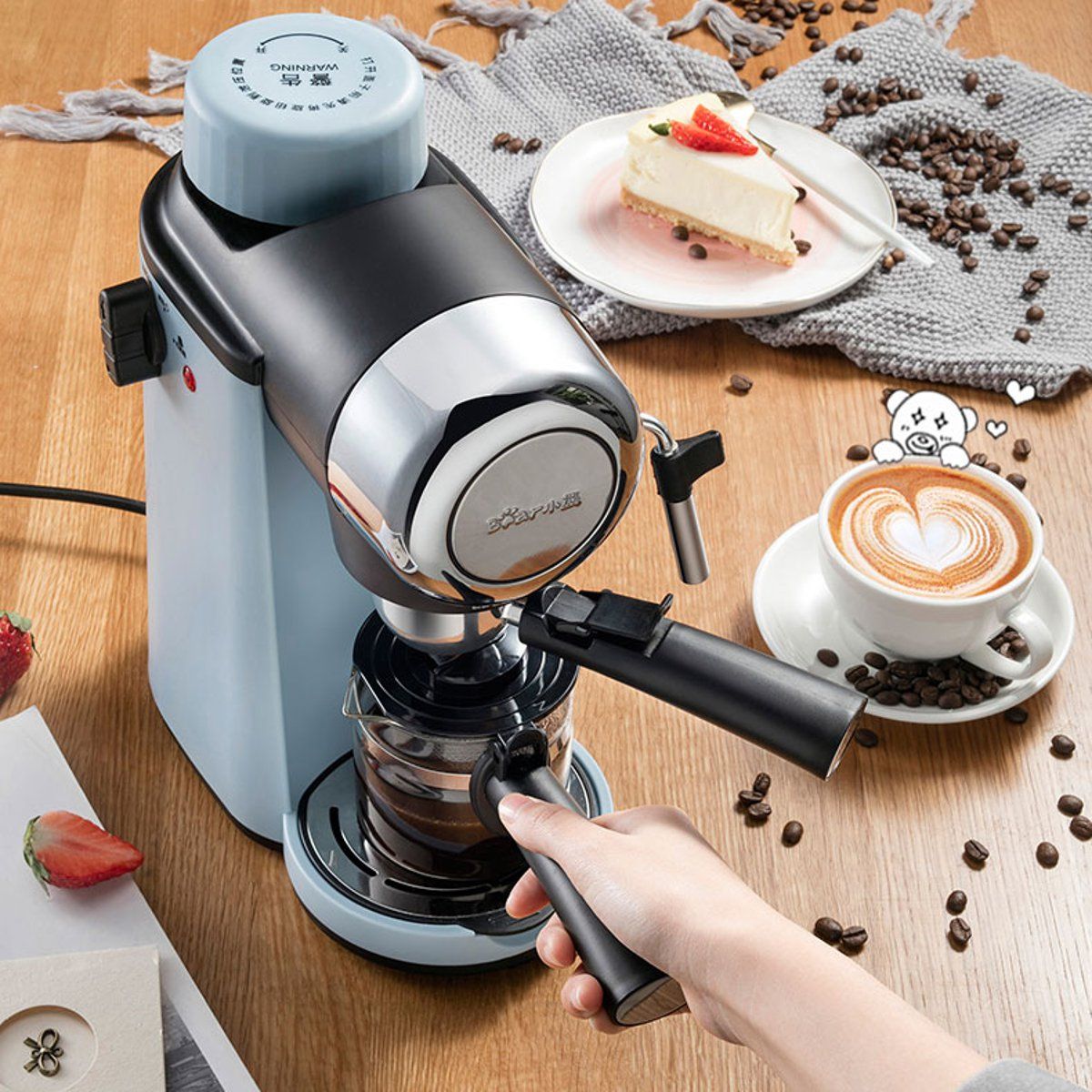5-Bar-800W-Coffee-Machine-Espresso-Cappuccino-Latte-Drink-Maker-Milk-Steamer-1700197