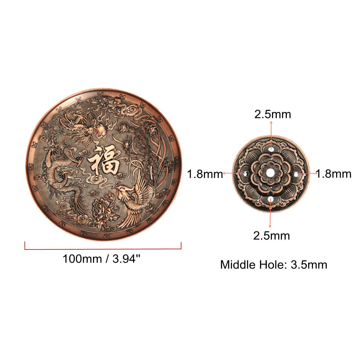 5-Holes-Dragon-Lotus-Incense-Burner-Holder-Retro-Censer-Plate-For-Stick-Cone-1432027