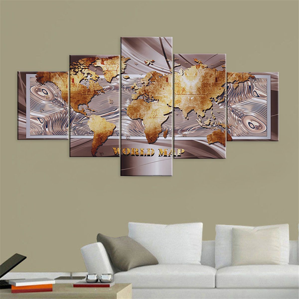 5-Panel-Unframed-World-Map-Canvas-Print-Paintings-Home-Bedroom-Wall-Art-Decorations-1532208