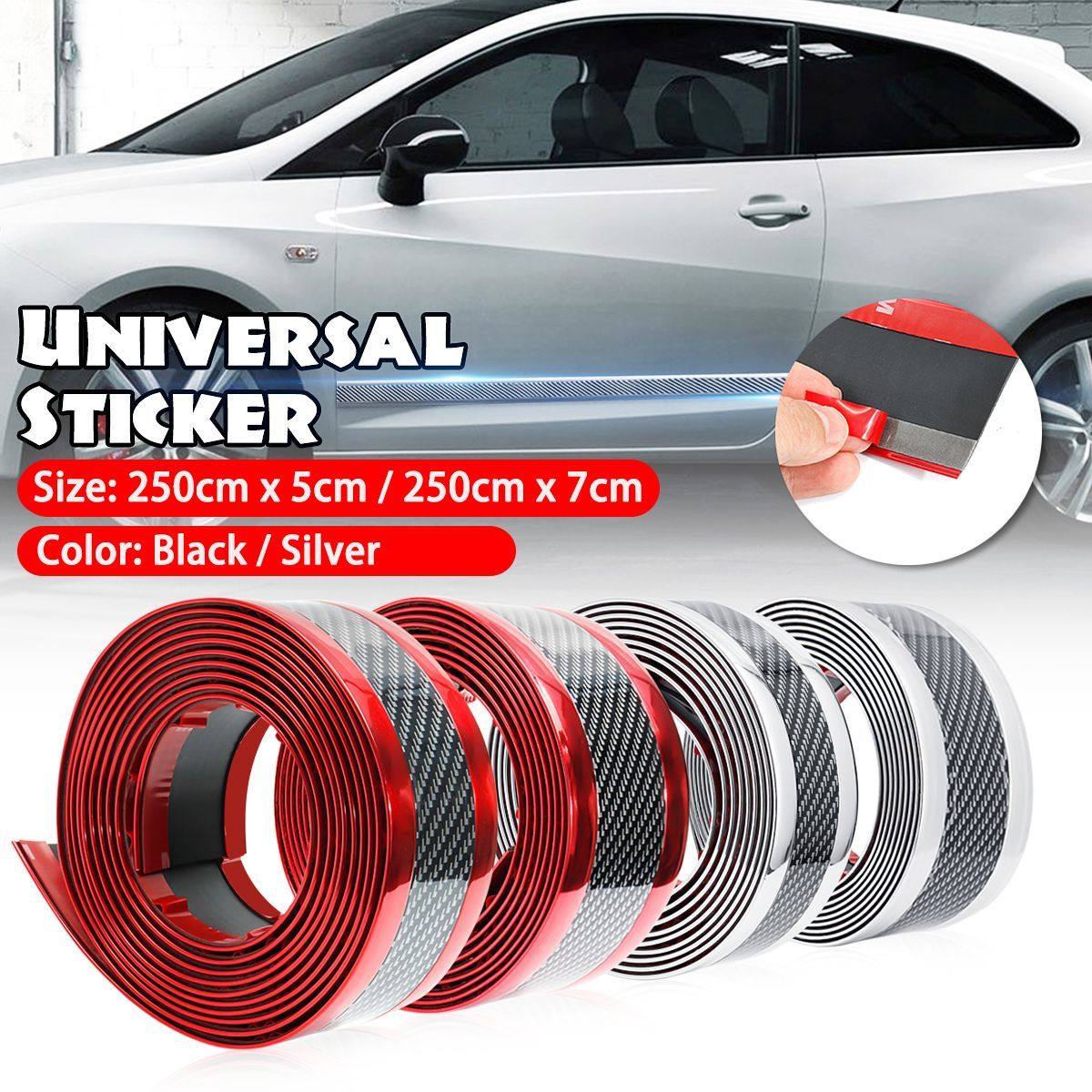 5-x-250cm7-x-250cm-Car-Carbon-Fiber-Rubber-Guard-Strip-Stickers-Door-Sill-Trim-Protector-1599530