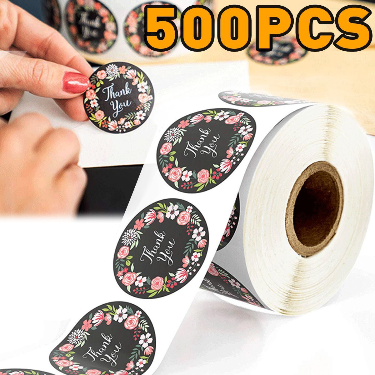 500PcsSet-Round-Thank-You-Stickers-Paper-Envelope-Packaging-Gift-Label-Roll-Tape-1617838