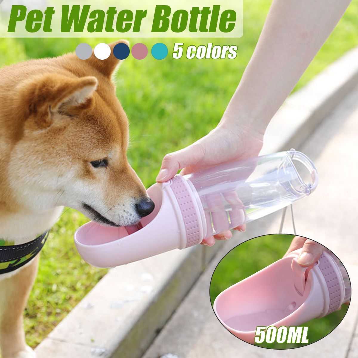 500ml-Pet-Dog-Puppy-Cat-Water-Bottle-Drinker-Outdoor-Travel-Feeder-Drinking-Bowl-1570765