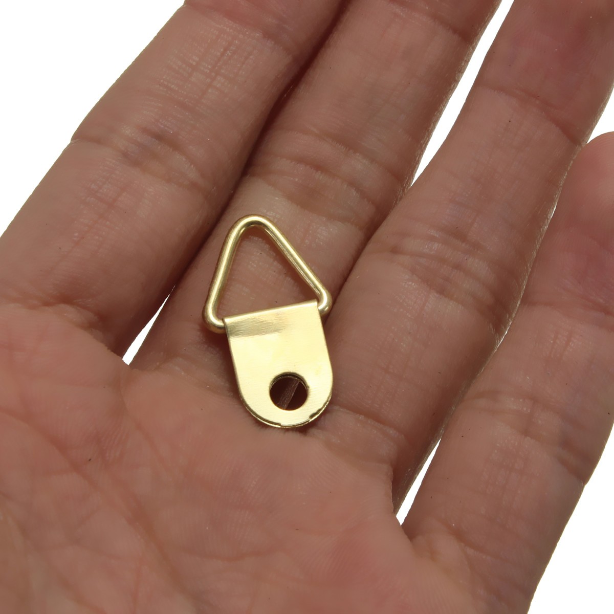 50Pcs-Copper-Triangle-Photo-Picture-Frame-Wall-Mount-Hook-Hanger-Ring-1033984
