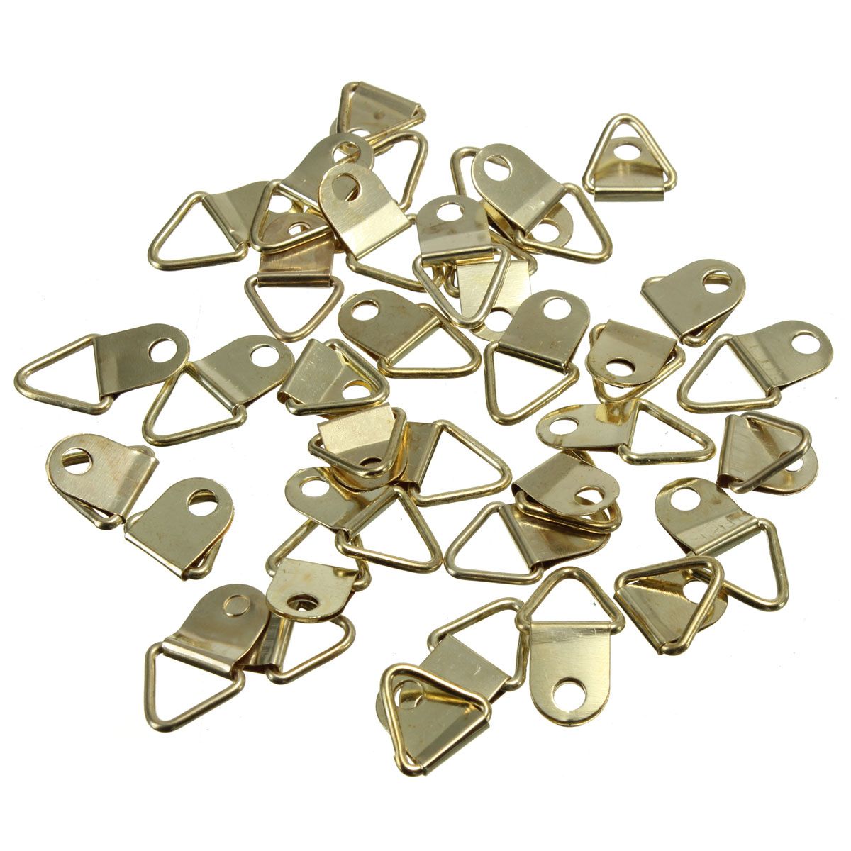 50Pcs-Copper-Triangle-Photo-Picture-Frame-Wall-Mount-Hook-Hanger-Ring-1033984