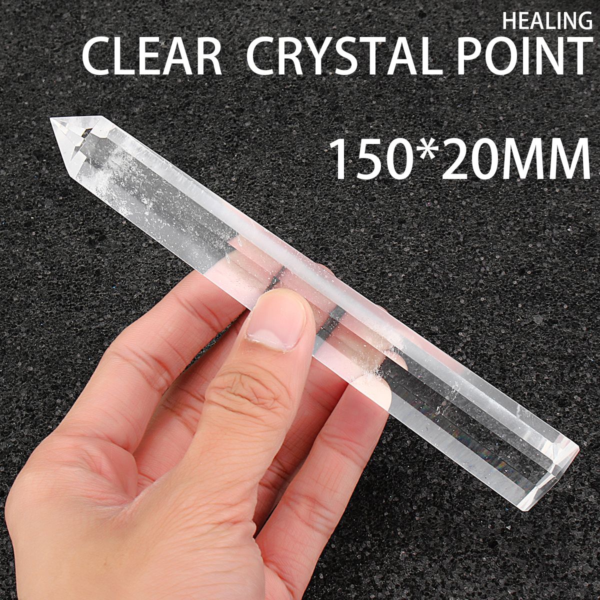 50g-100-Natural-Clear-Quartz-Crystal-Point-Specimen-Healing-Rock-Stone-150mm-Home-Decorations-Gift-1402433