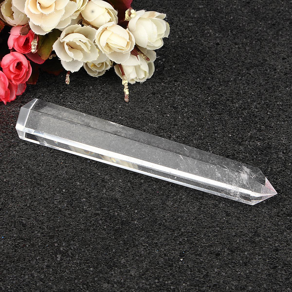50g-100-Natural-Clear-Quartz-Crystal-Point-Specimen-Healing-Rock-Stone-150mm-Home-Decorations-Gift-1402433
