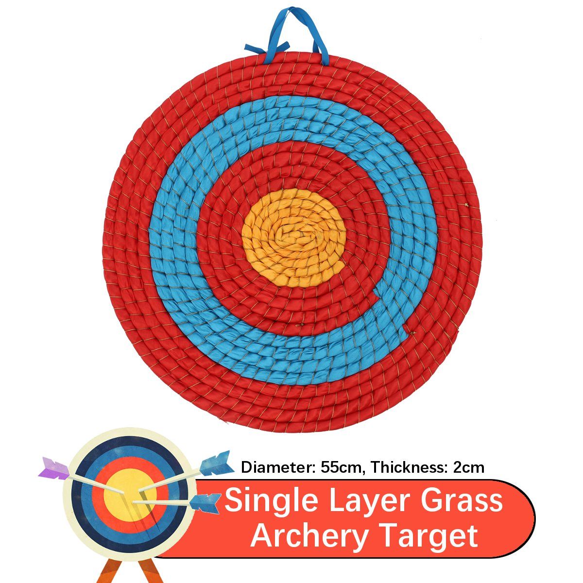 55cm-Single-Layer-Grass-Archery-Target-Shooting-Hunt-Practice-Outdoor-Accessory-1521927