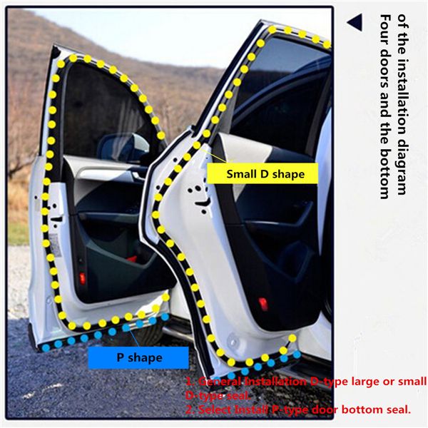 5M-Small-D-Shape-Car-Truck-Motor-Door-Hollow-Rubber-Seal-Weather-Strip-10x75mm-985512