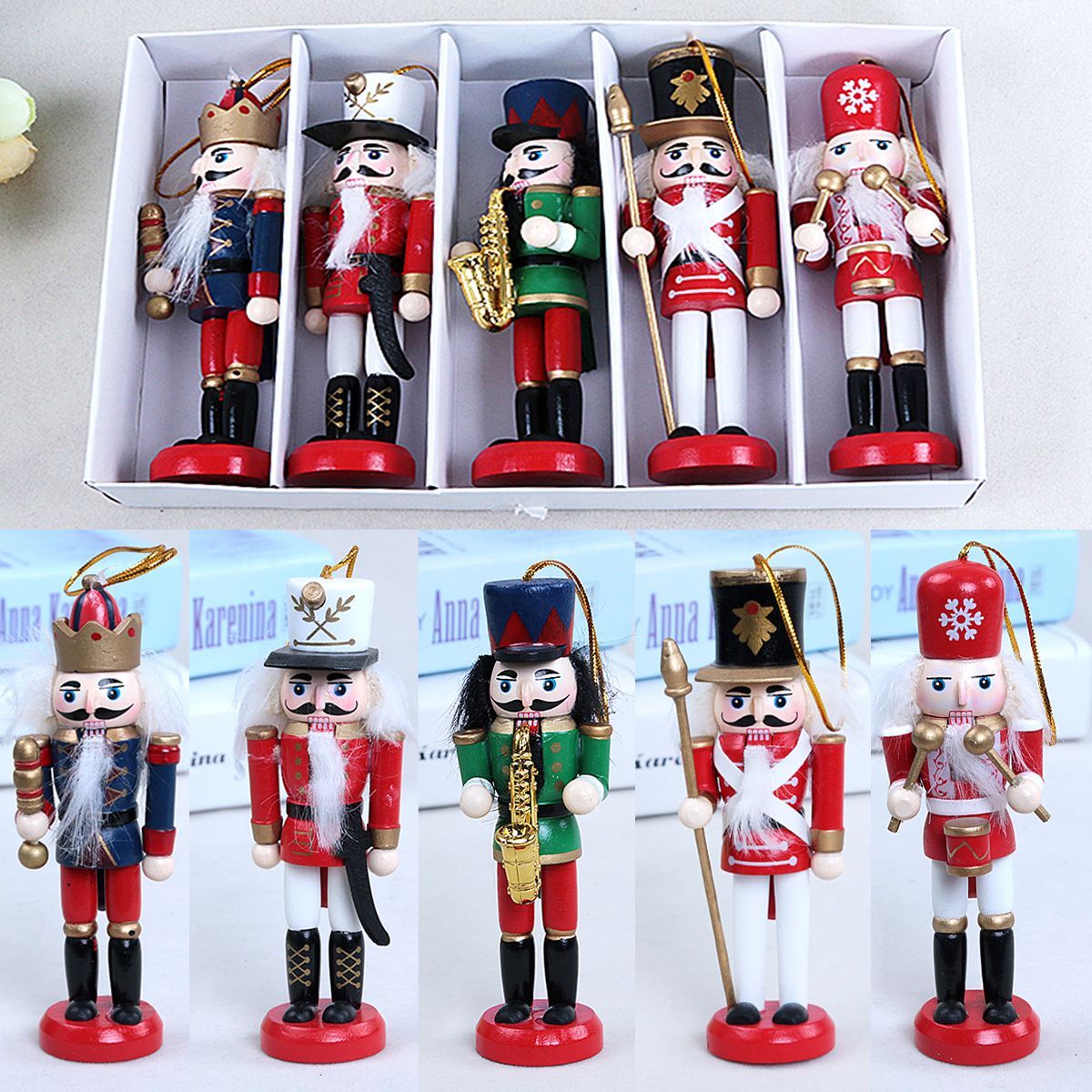 5Pcs-12CM-Wooden-Nutcracker-Soldier-Handcraft-Walnut-Puppet-Christmas-Decorations-Gift-1477039