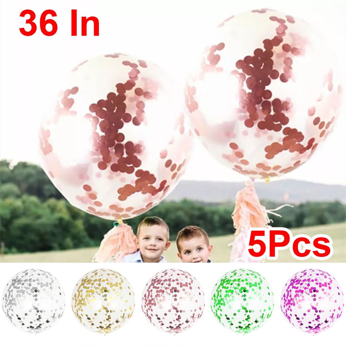 5Pcs-36quot-Giant-Clear-Balloon-Confetti-Helium-Latex-Wedding-Birthday-Party-Decorations-1561543