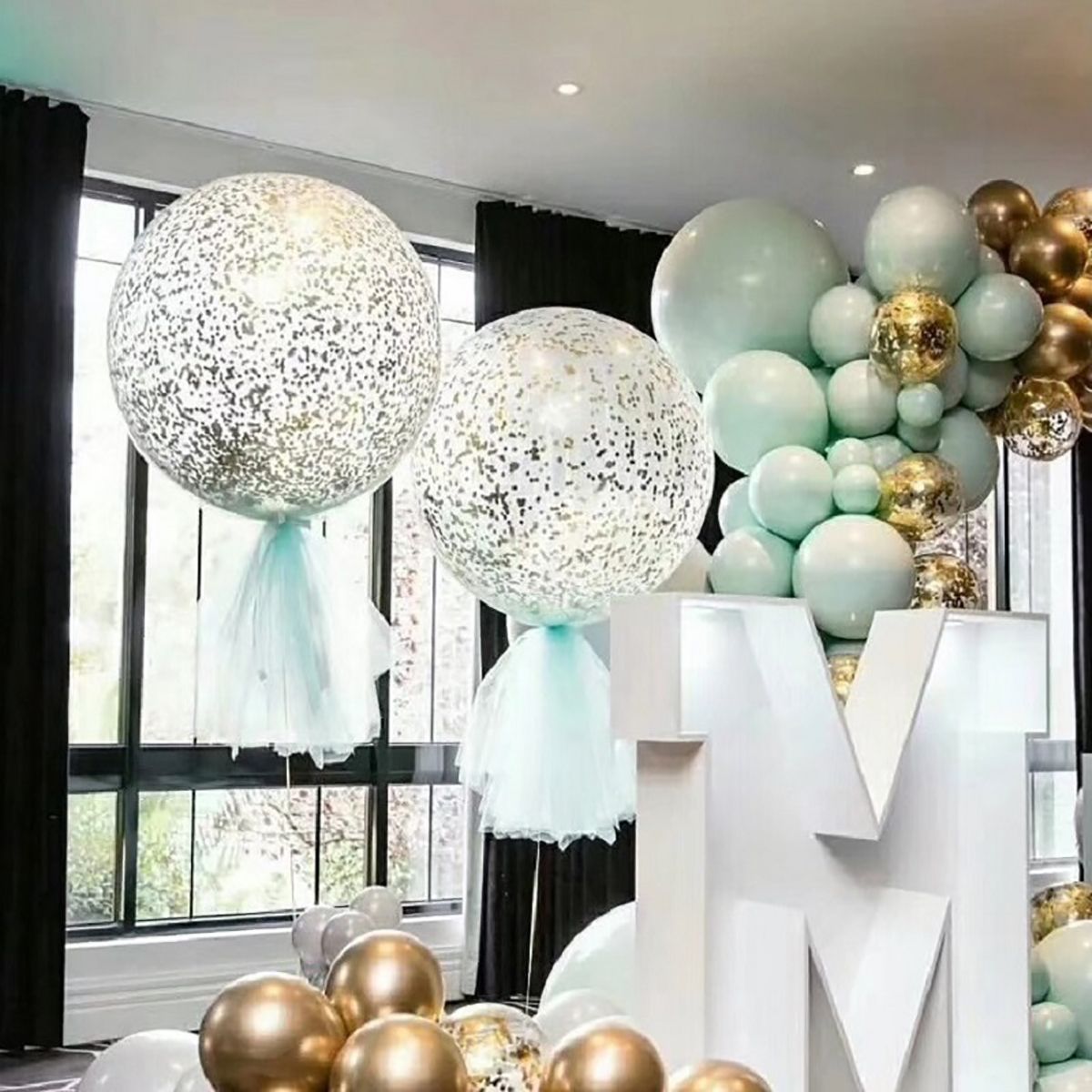 5Pcs-36quot-Giant-Clear-Balloon-Confetti-Helium-Latex-Wedding-Birthday-Party-Decorations-1561543