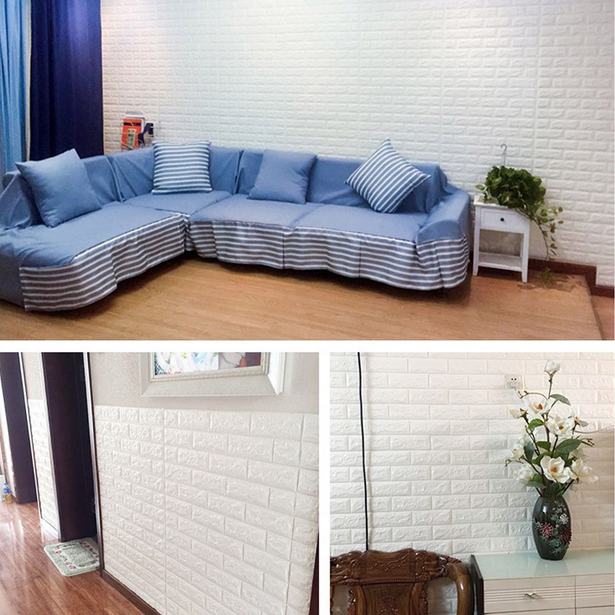 5Pcs-3D-Waterproof-Tile-Brick-Wall-Sticker-Self-adhesive-White-Foam-Panel-70x77cm-1493603