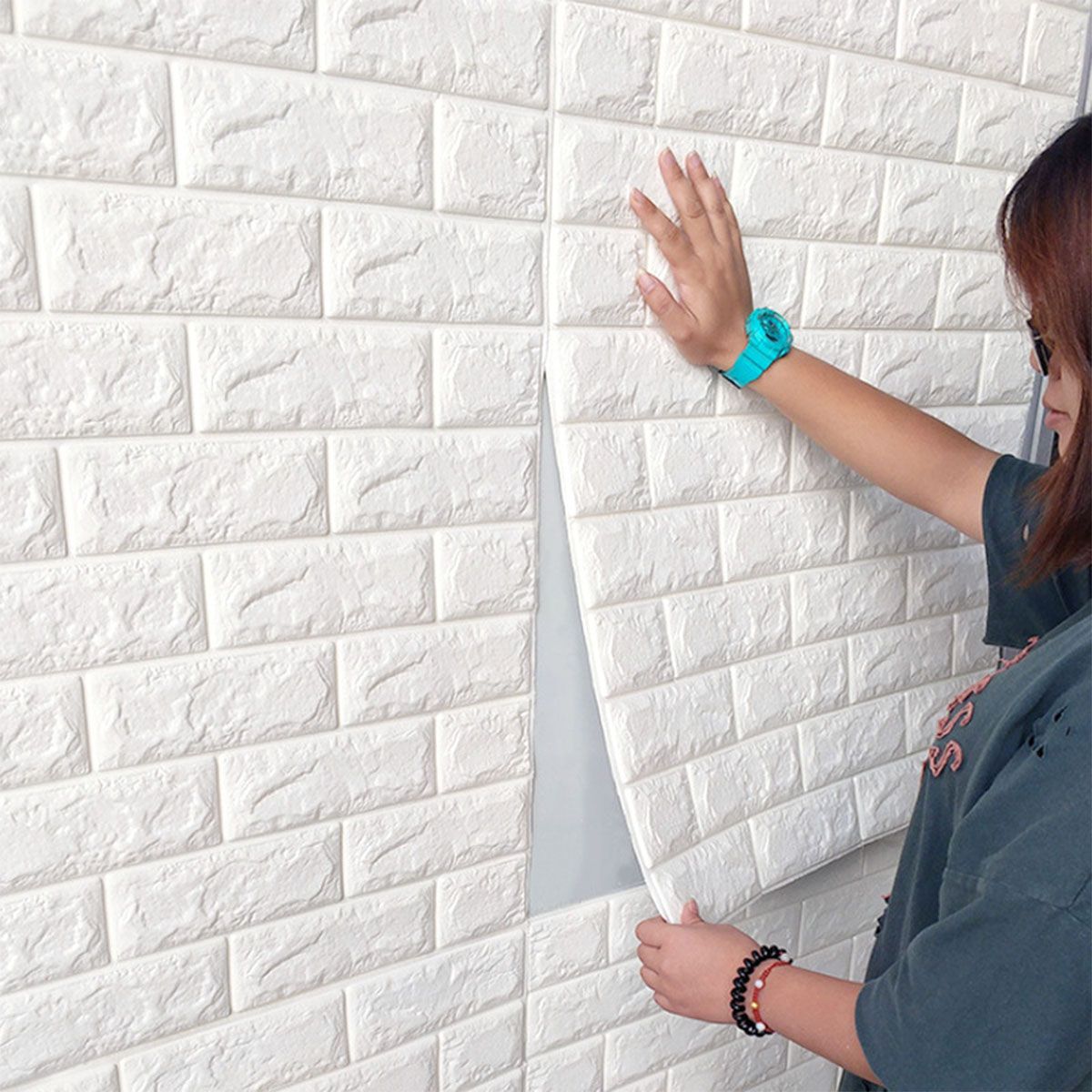 5Pcs-3D-Waterproof-Tile-Brick-Wall-Sticker-Self-adhesive-White-Foam-Panel-70x77cm-1493603