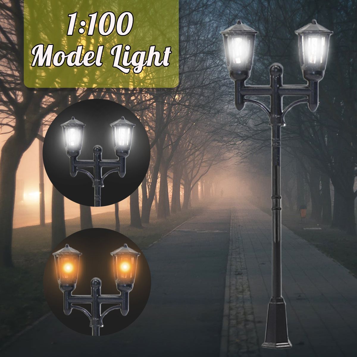 5Pcs-Model-Railway-Train-Lamp-Post-Street-Light-1100-HO-Scale-LED-Scenery-1614824