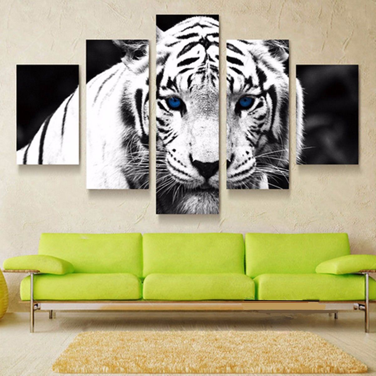 5PcsSet-Modern-Art-Oil-Canvas-Painting-Print-Tiger-Wallpaper-Wall-Sticker-Home-Decorations-1479052