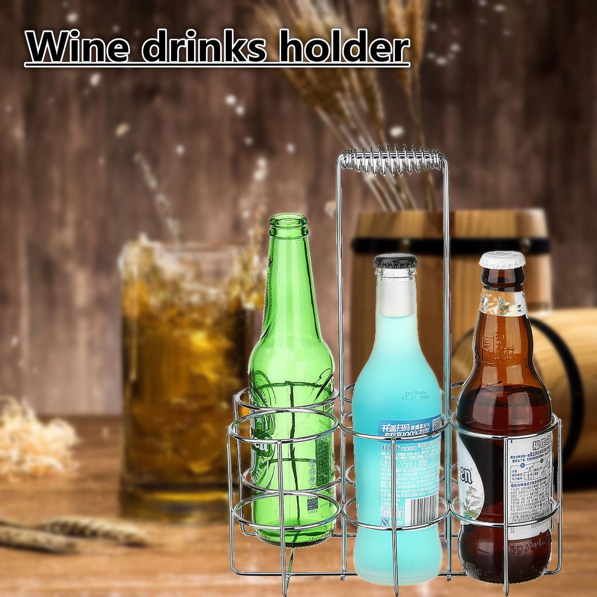 6-Bottles-Metal-WineLiquor-Cabinet-Storage-Rack-Stand-Holder-Bar-Kitchen-Display-Decor-1557444