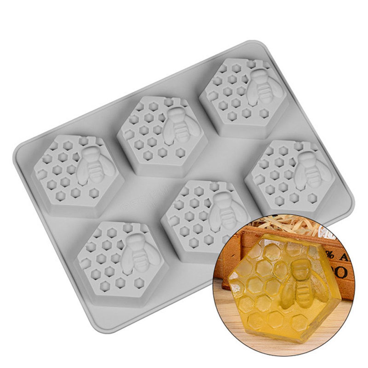 6-Cavity-Silicone-Cookie-Handmade-Soap-Mould-Honey-Bee-Design-Ice-Cube-Mold-1612460