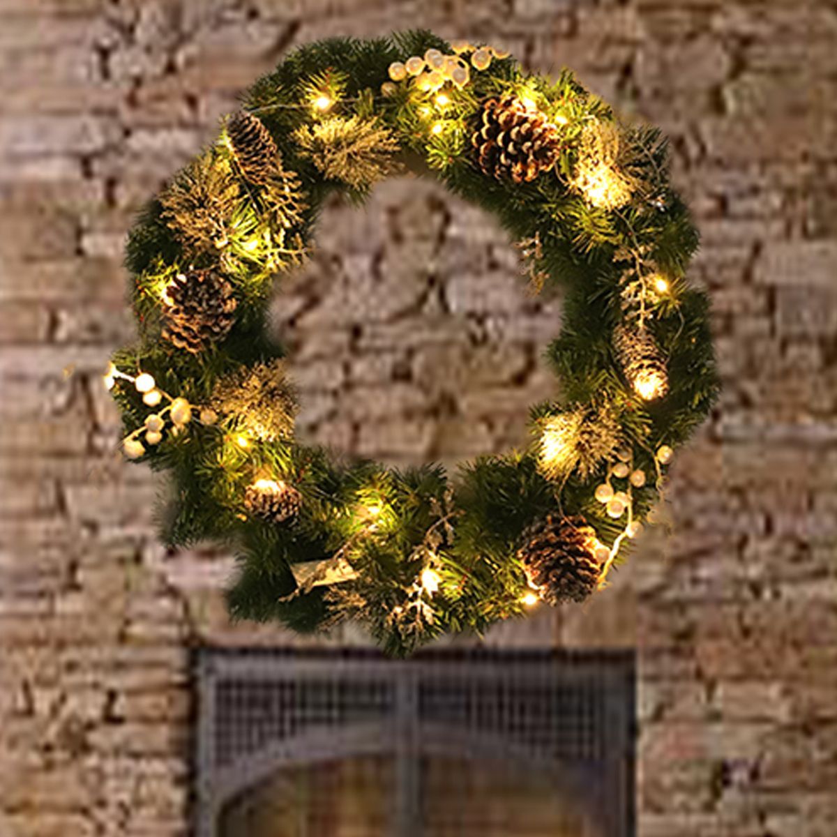 60CM-LED-Light-Christmas-Garland-Xmas-Nuts-Home-Shop-Door-Wall-Wreath-Decorations-1553565