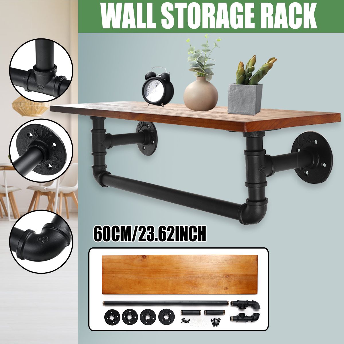 60cm-Artiss-Rustic-DIY-Pipe-Shelf-Industrial-Vintage-Wall-Shelves-Brackets-Bookshelf-1737436