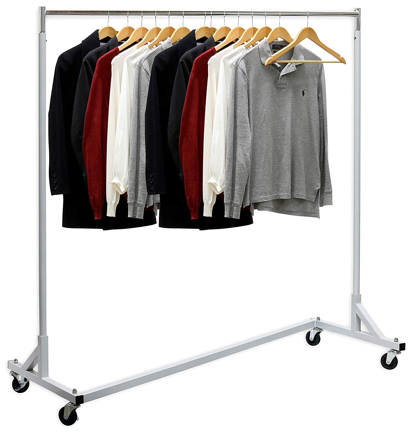 63-400lbs-Heavy-Duty-Garment-Rack-Commercial-Clothing-Box-Storage-Rack-amp-Brake-1660762
