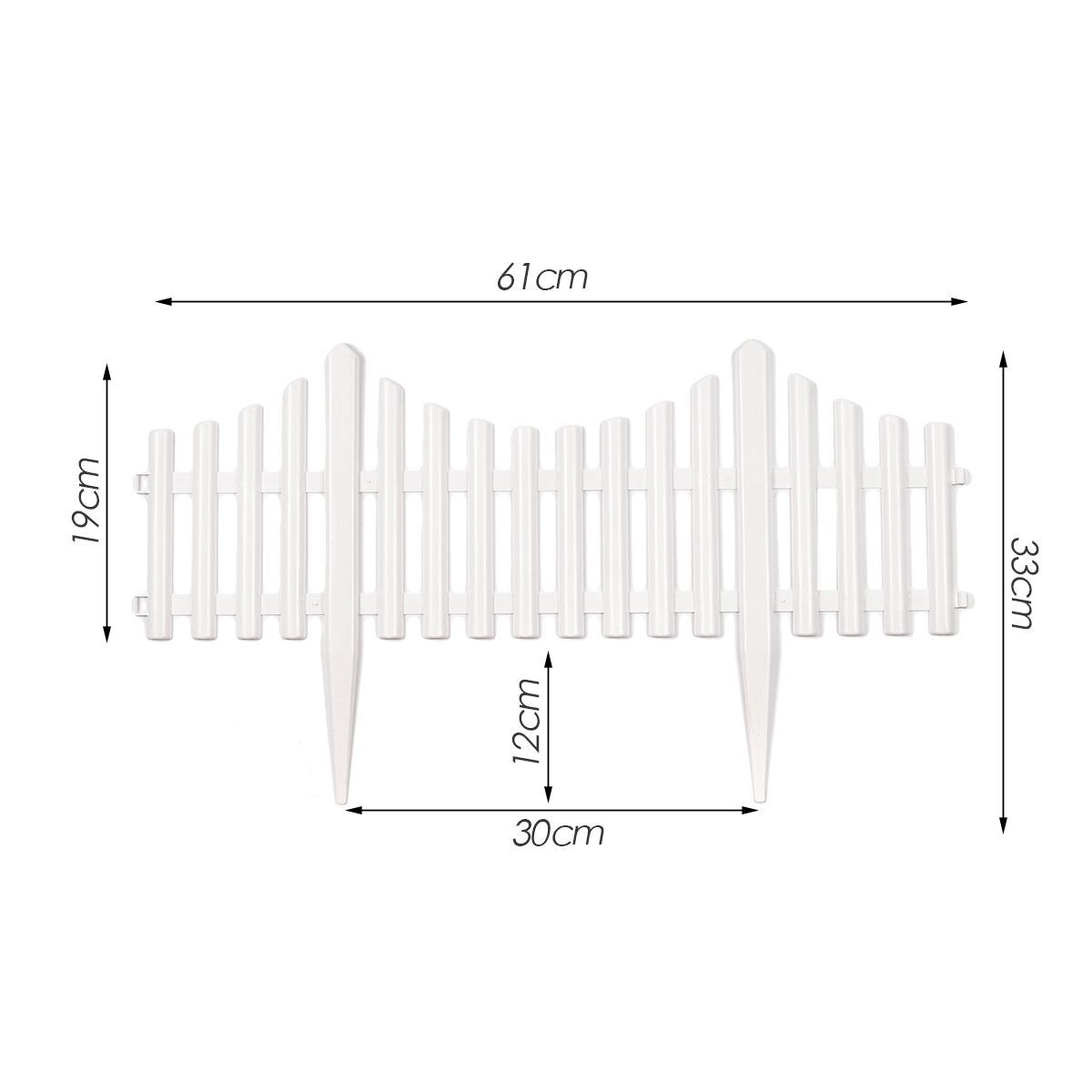 6PCS-PVC--Plastic-White-Fence-Courtyard-Indoor-European-Style-For-Garden-Vegetable-Driveway-1709891