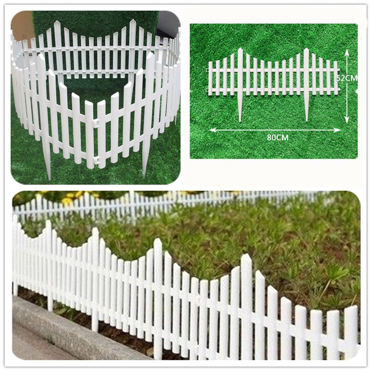 6Pcs-80x52cm-White-Plastic-Garden-Fence-Miniature-Small-DIY-Ground-Plug-in-Fencing-Micro-Dollhouse-G-1717585