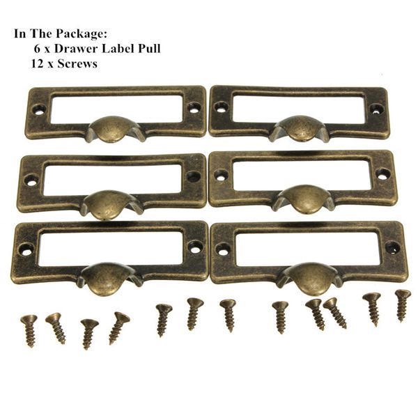 6pcs-Antique-Brass-Drawer-Label-Pull-Cabinet-Frame-Handle-File-Name-Card-Holder-982316