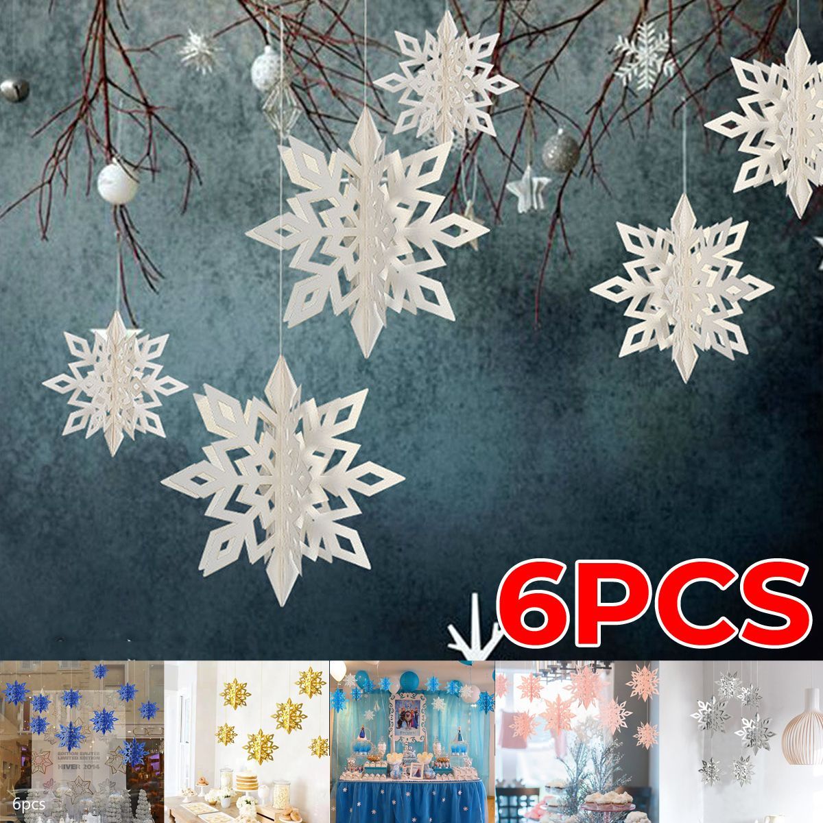 6pcs-Christmas-Party-Hanging-Decoration-Baubles-Xmas-Snowflakes-Home-Bar-Decor-1744746