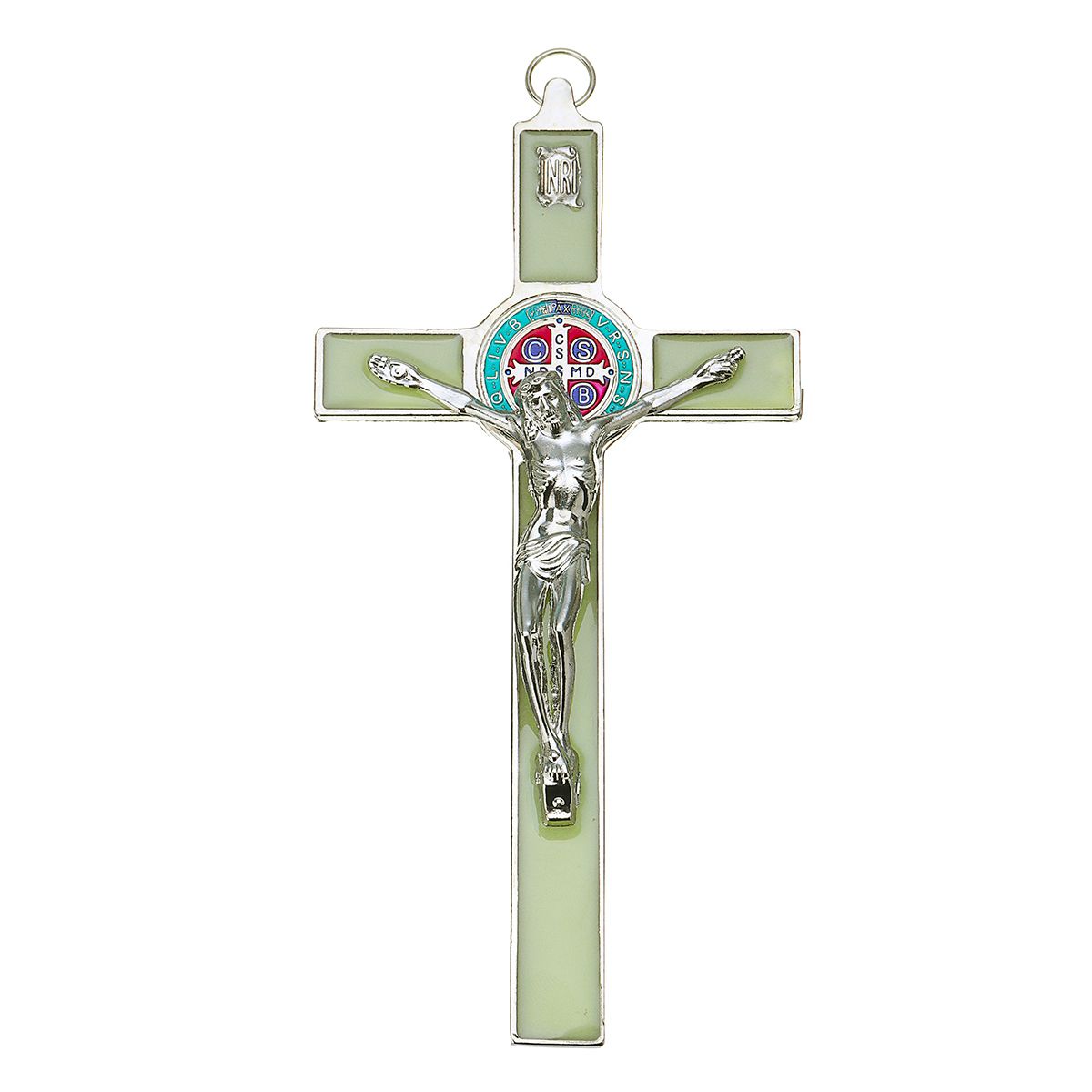 7-Antique-Green-Catholic-Religious-Wall-Cross-Jesus-Crucifix-Decorations-Noctilucent-1499289