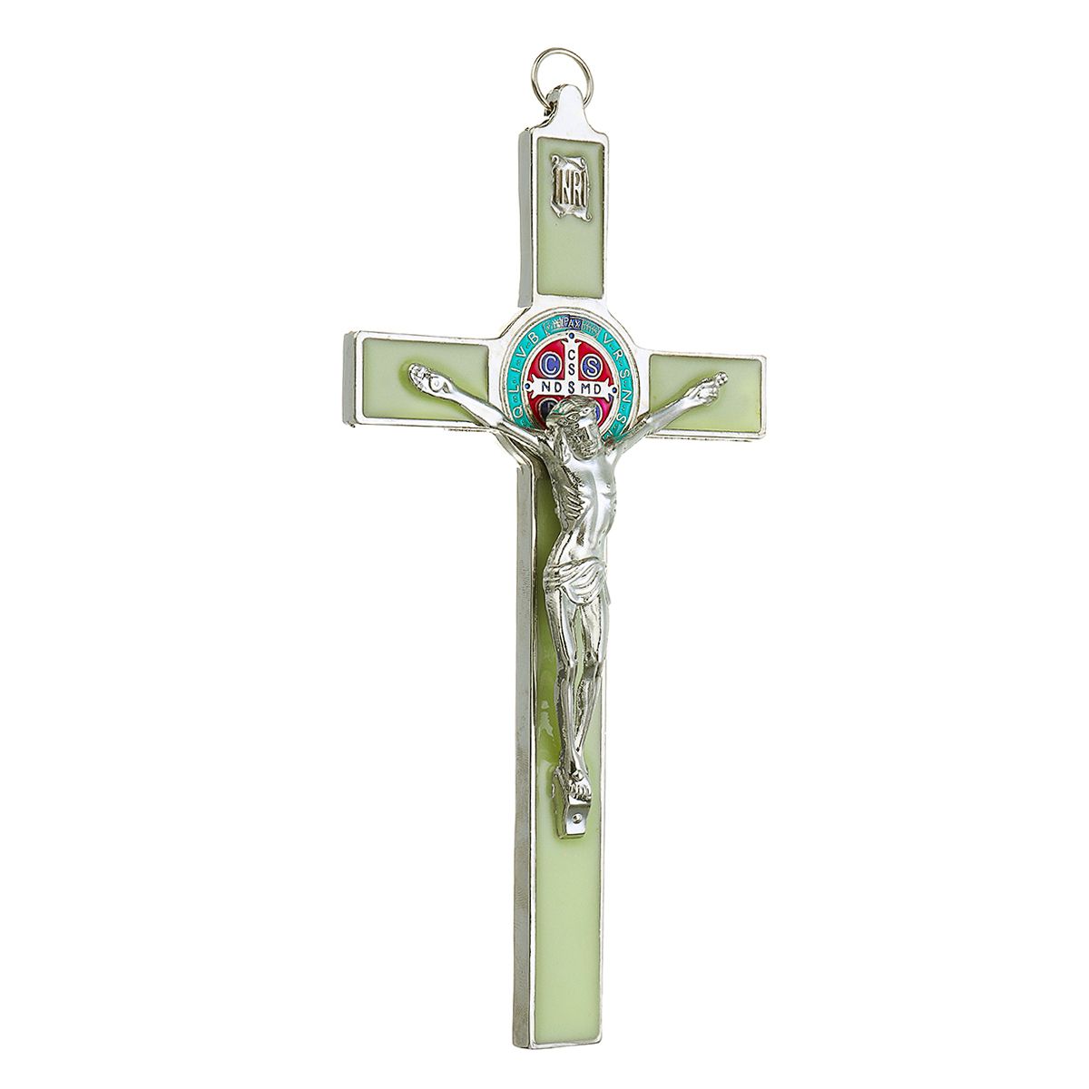 7-Antique-Green-Catholic-Religious-Wall-Cross-Jesus-Crucifix-Decorations-Noctilucent-1499289