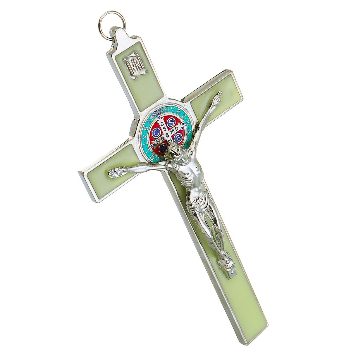 7-Antique-Green-Catholic-Religious-Wall-Cross-Jesus-Crucifix-Decorations-Noctilucent-1499289