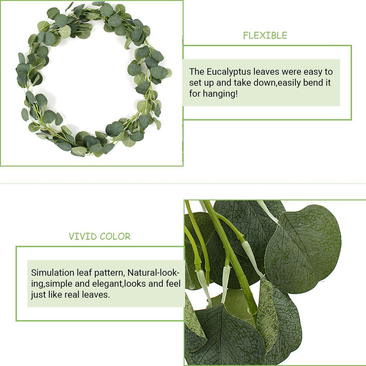 70quot-Artificial-Eucalyptus-Garland-Faux-Silk-Vines-Leave-Leaf-Green-Wedding-Decor-Supplies-1530230