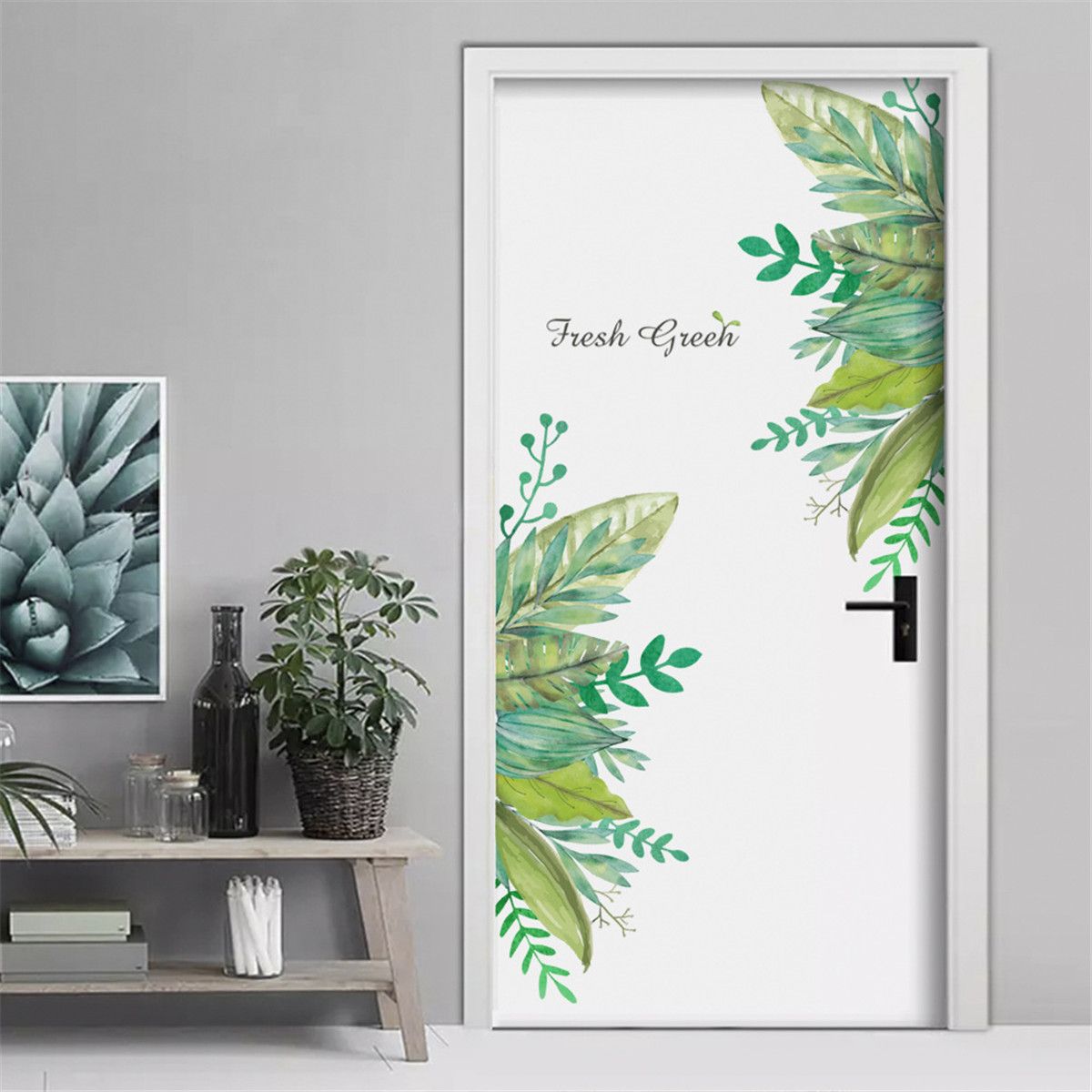 70x50cm-Green-Leaves-PVC-Wall-Sticker-Mural-Room-Background-Decor-DIY-Art-Decal-1602241