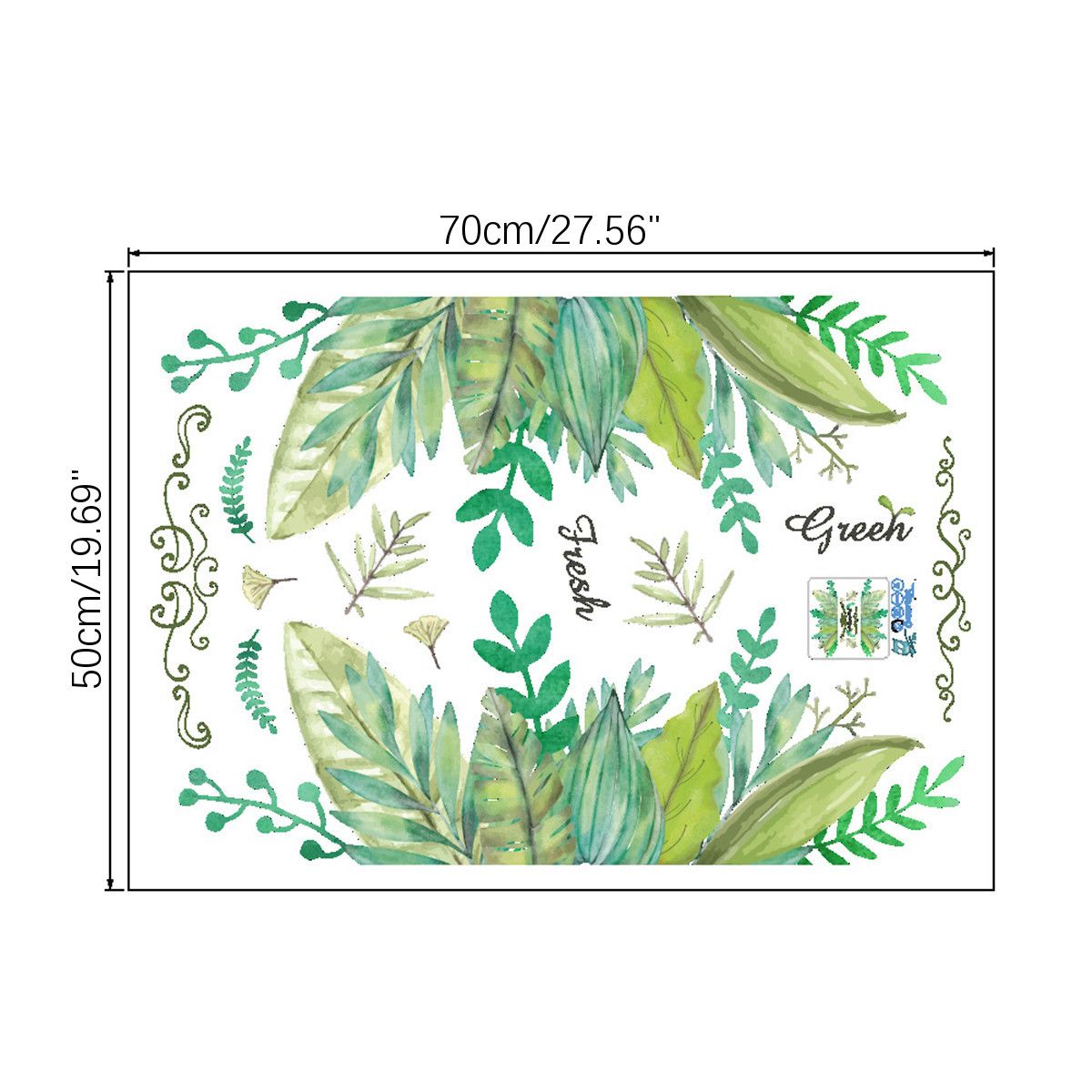 70x50cm-Green-Leaves-PVC-Wall-Sticker-Mural-Room-Background-Decor-DIY-Art-Decal-1602241