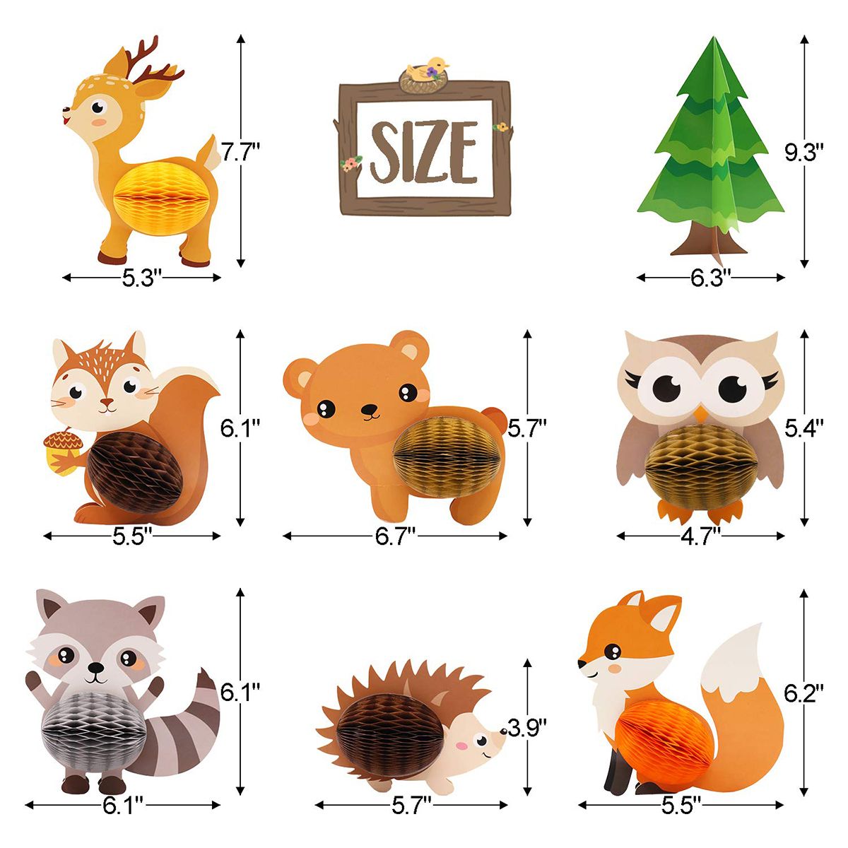 78Pcs-Woodland-Animal-Honeycomb-Center-3D-Table-Party-Themed-Decorations-1616454