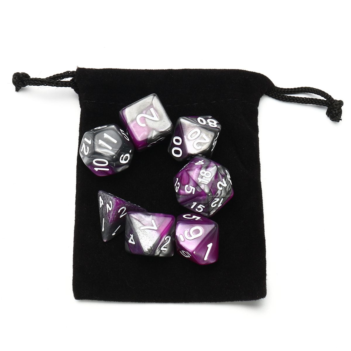 7Pcs-Purple-Gemini-Acrylic-Polyhedral-Dice-For-Dungeons-Dragons-RPG-RPG-With-Bag-1303425