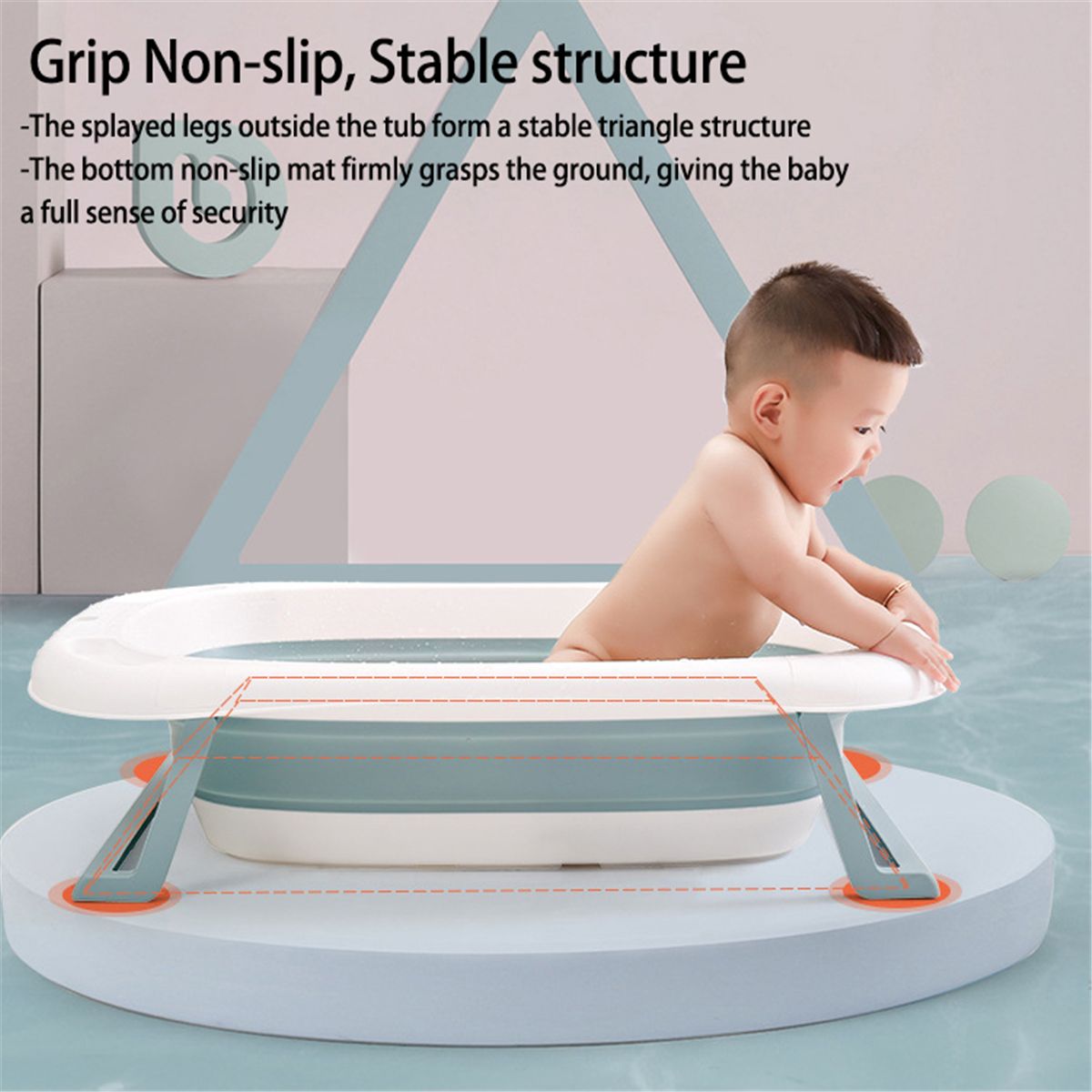 82cm323in-Portable-Foldable-Baby-Infant-Bathtub-Shower-Bath-Tub--Thermometer-1757295