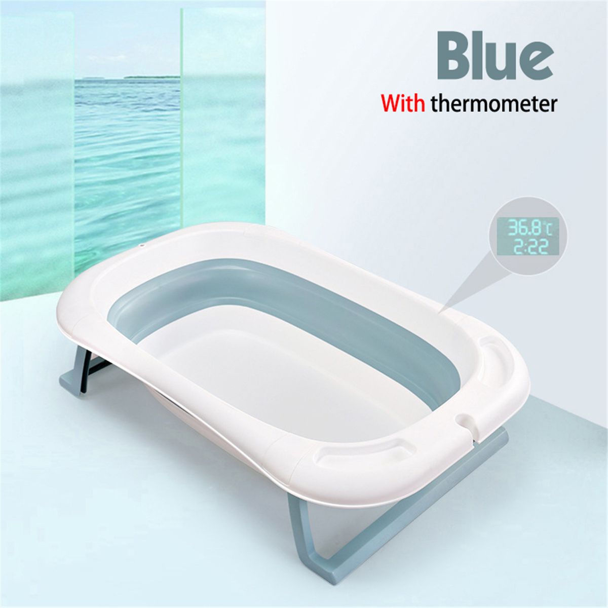 82cm323in-Portable-Foldable-Baby-Infant-Bathtub-Shower-Bath-Tub--Thermometer-1757295