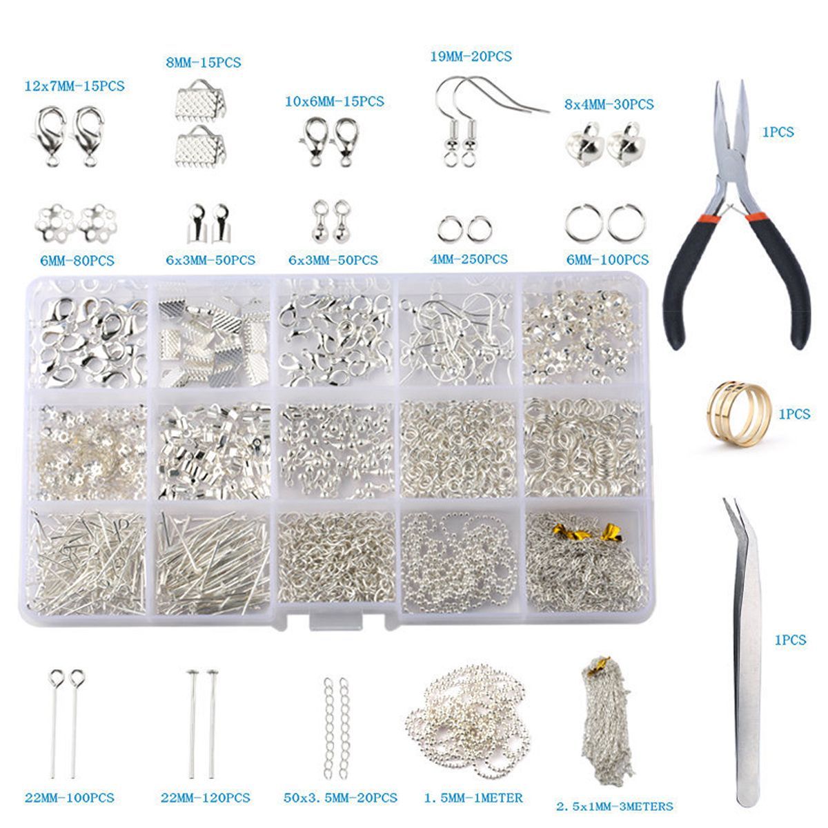 870pcs-GoldSilverBronze-Repair-Metal-Tools-DIY-Craft-Supplies-Jewelry-Making-1753756