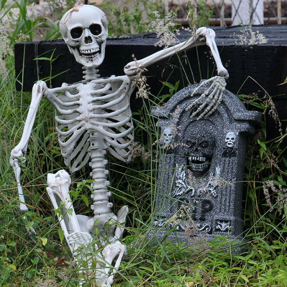 90cm-Human-Skeleton-Scary-Bones-Poseable-Hanging-Halloween-Prop-Party-Decorations-1573645