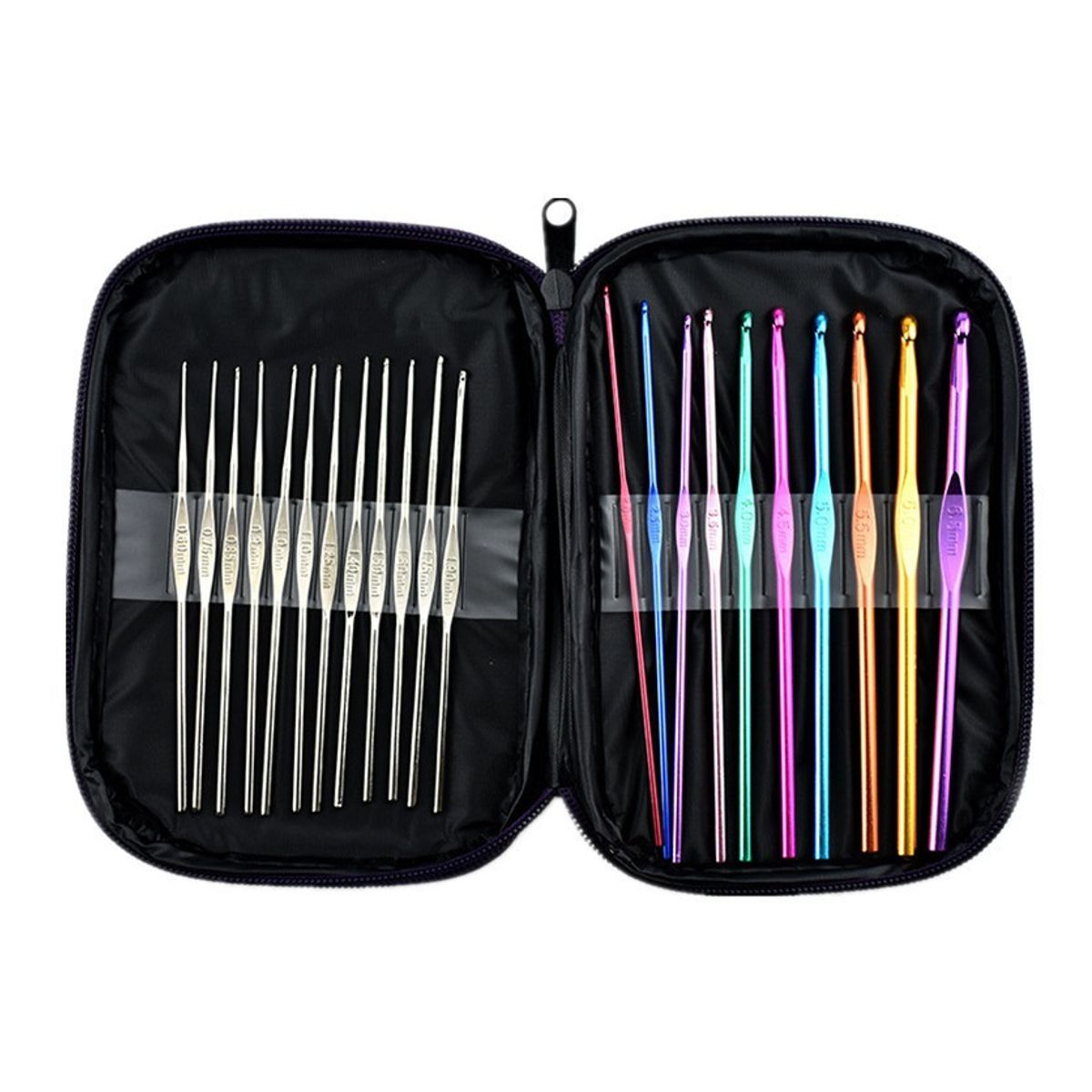 90pcs-Crochet-Hook-Kit-Yarn-Knitting-Needles-Sewing-Tool-Ergonomic-Grip-Bag-Set-1761637