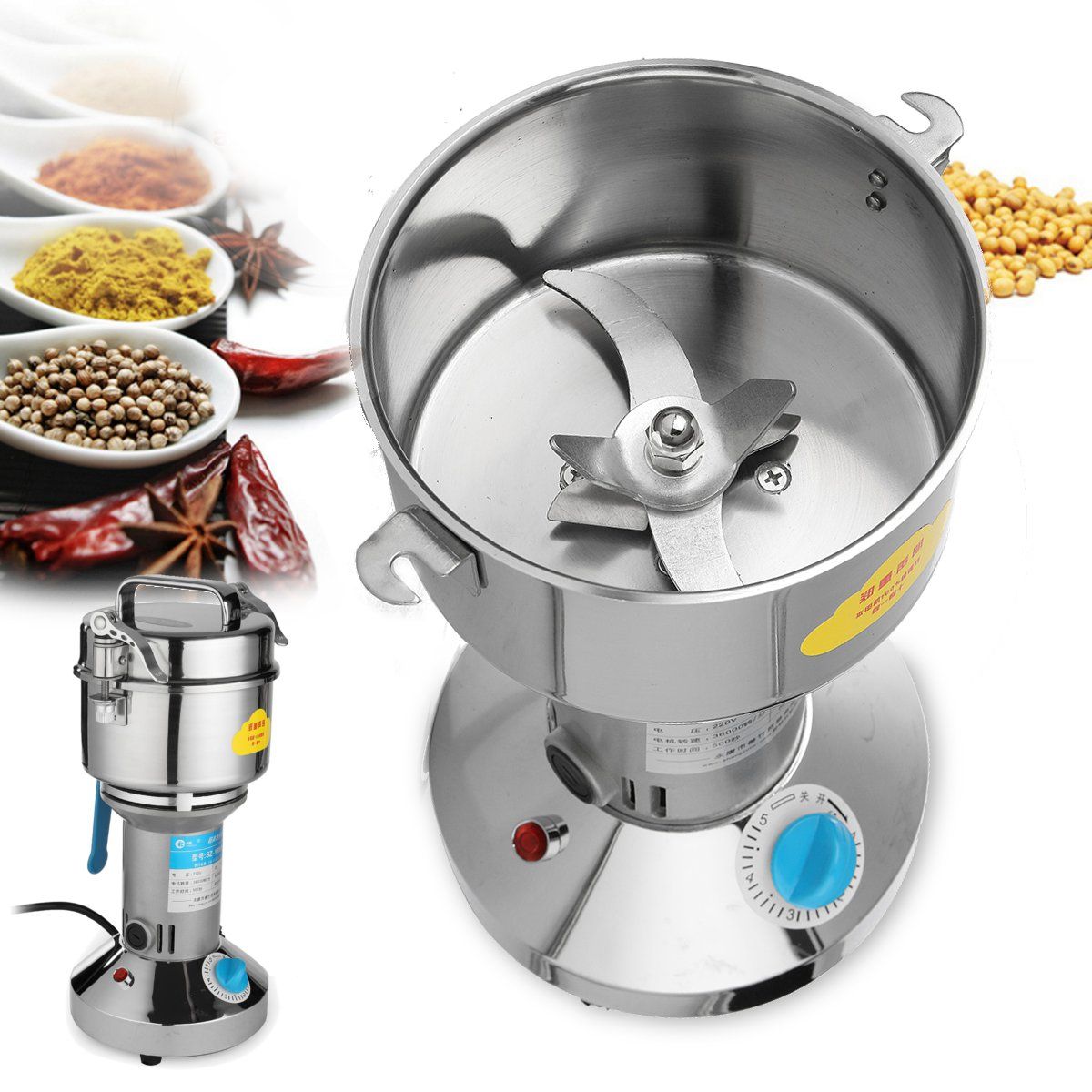 AC-220V-3000W-Electric-Herb-Grain-Grinder-Cereal-Mill-Flour-Coffee-Food-Wheat-Machine-1191760