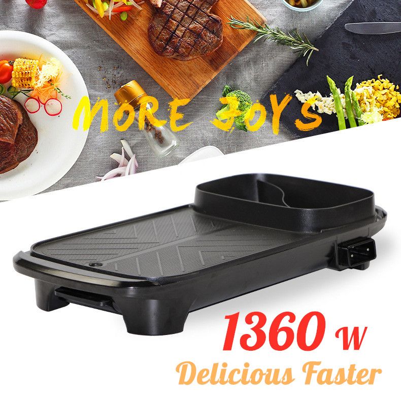 AUGIENB-2-In-1-Electric-Barbecue-Pan-Grill-Teppanyaki-Cook-Fry-BBQ-Oven-Hot-1673139