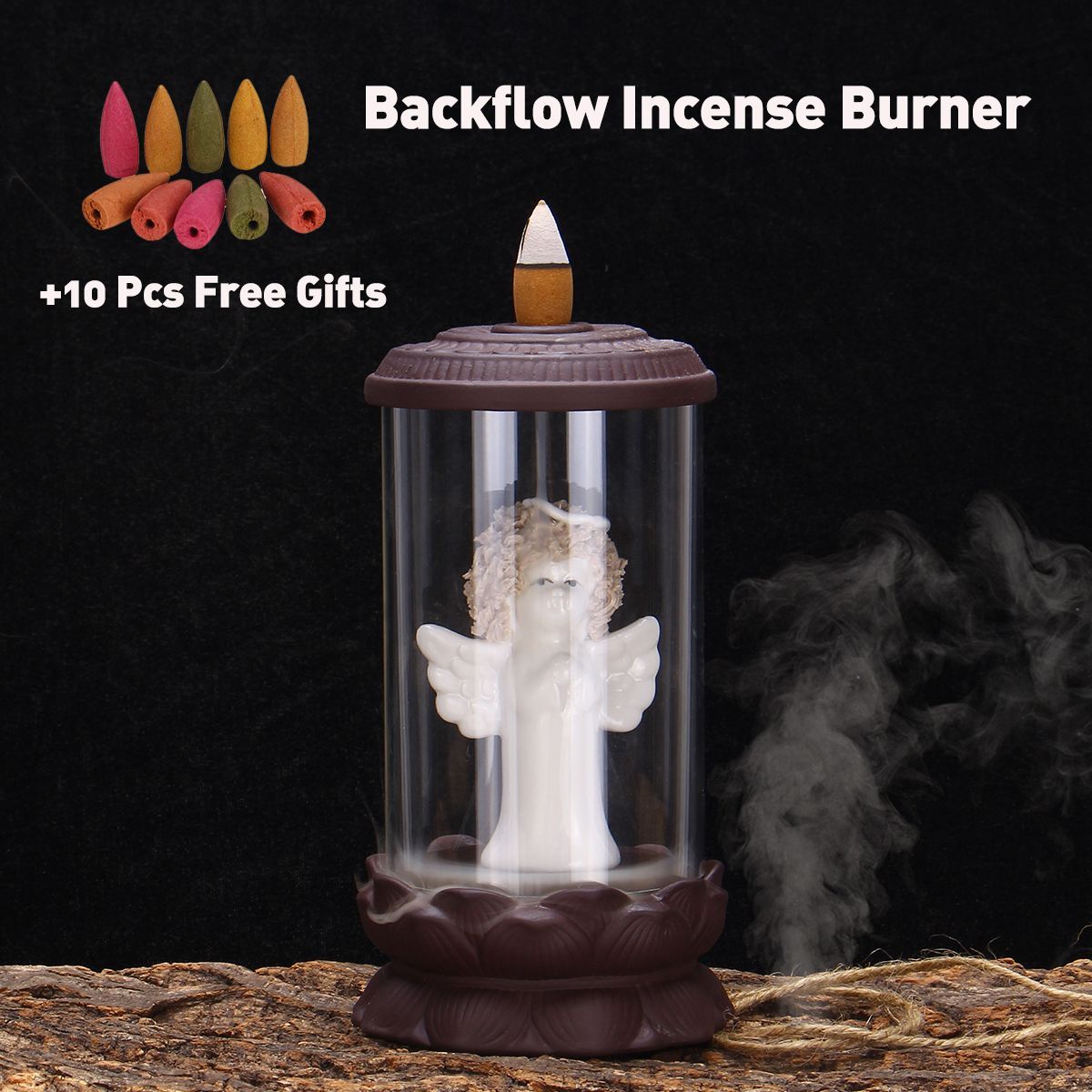 Angel-Ceramic-Backflow-Incense-Burner-Smoke-Cones-Holder-Sticks-Censer-Clay-1696176