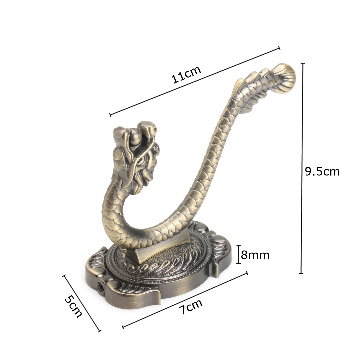 Antique-Brass-Dragon-Style-Bathroom-Towel-Hanger-Holder-Coat-Hat-Hook-Wall-Mount-1290866